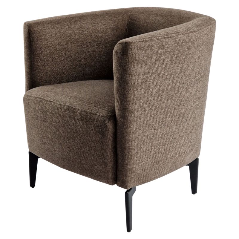 Dizajnové kreslo v hnedom prevedení