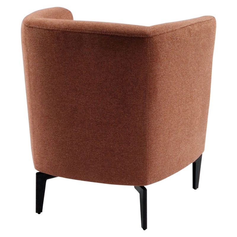 Dizajnové kreslo v prevedení terakota