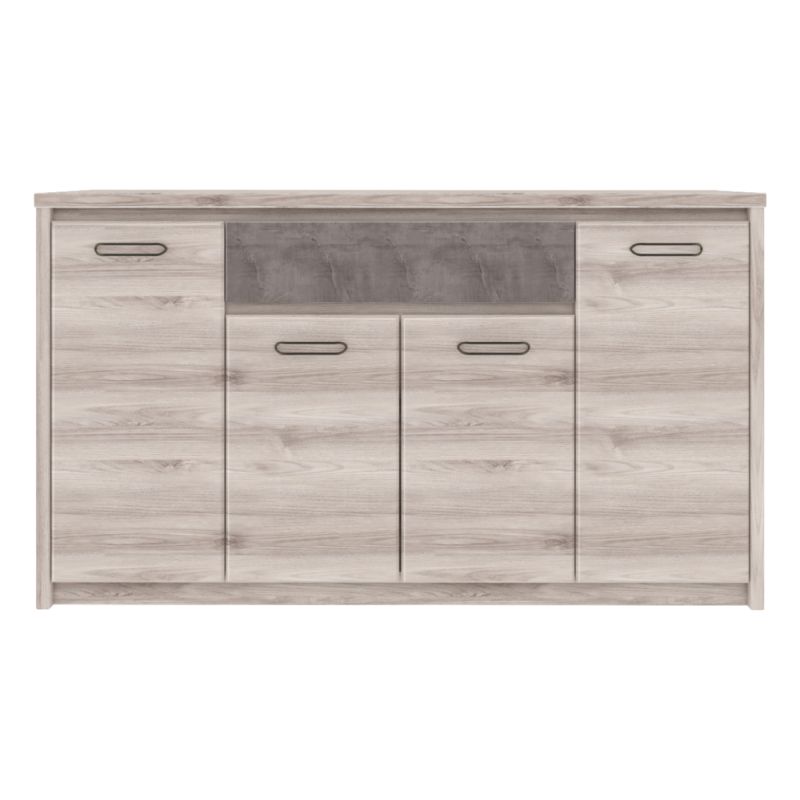 Kombinovaná komoda 4D1S, gaštan nairobi-onyx