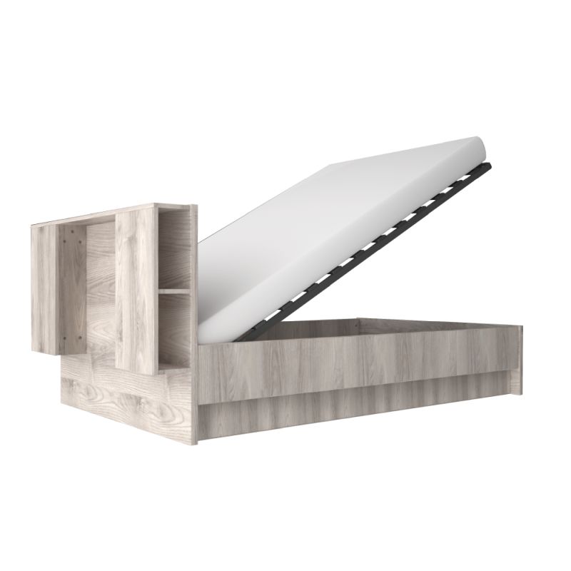 Posteľ s policami, 160x200, gaštan nairobi