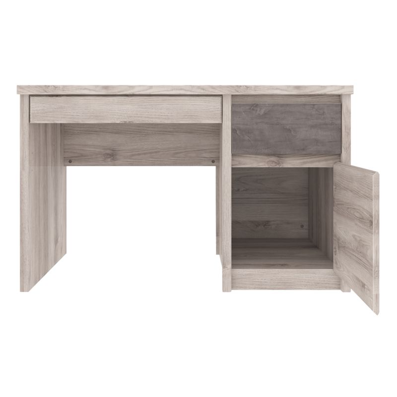 PC stôl so skrinkou a šuplíkom, gaštan nairobi-onyx