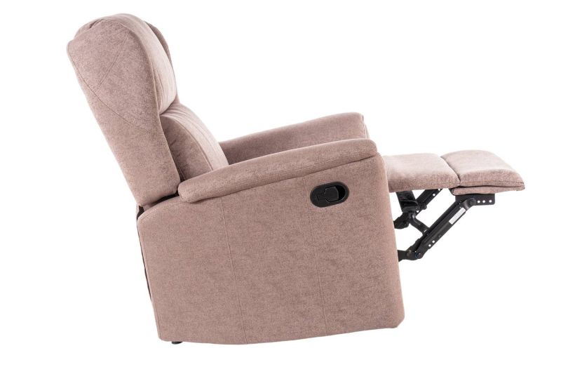 Relaxačné kreslo s masívnou konštrukciou, hnedá tap. 159