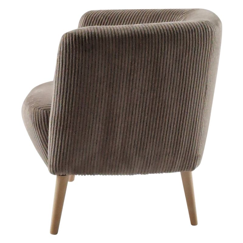 Dizajnové kreslo v prevedení sivobéžová Taupe-buk