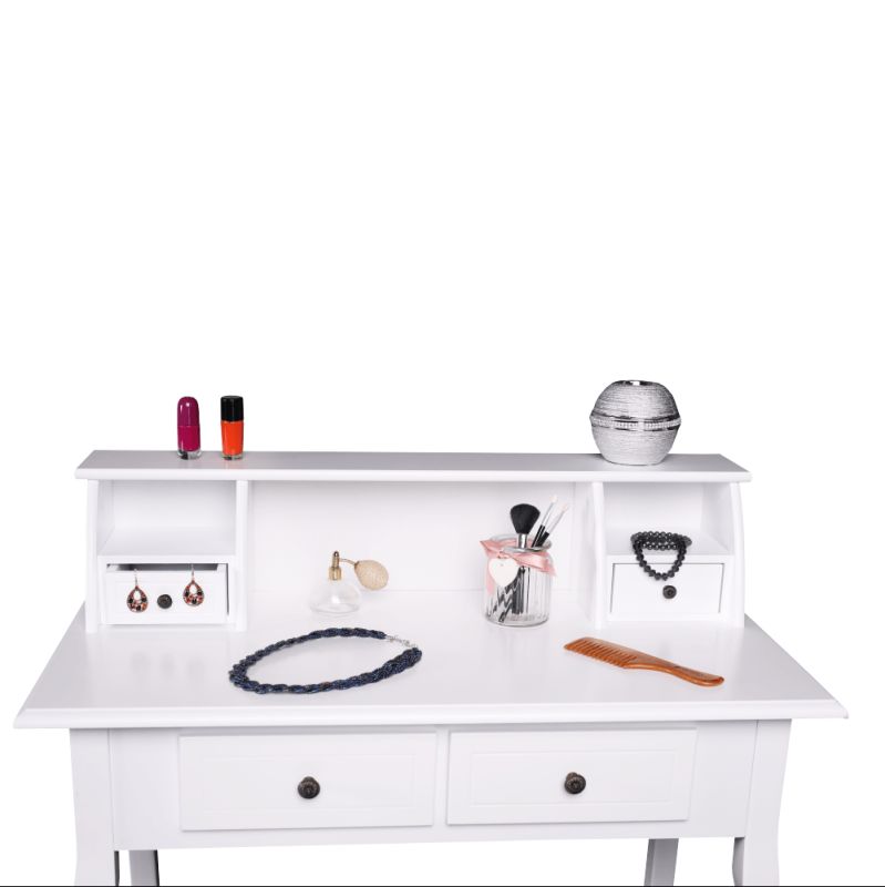 Toaletný stolík/toaletka biela MDF