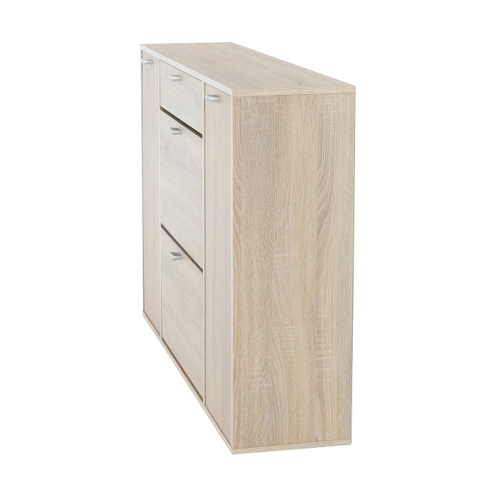 Botník 1x šuplík a 2x vyklápacie zásuvky, dub sonoma