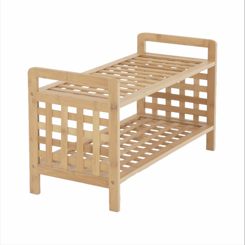 Botník 2-policový z lakovaného bambusu