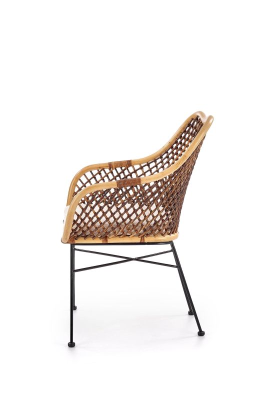 Štýlová jedálenská stolička z umelého ratanu