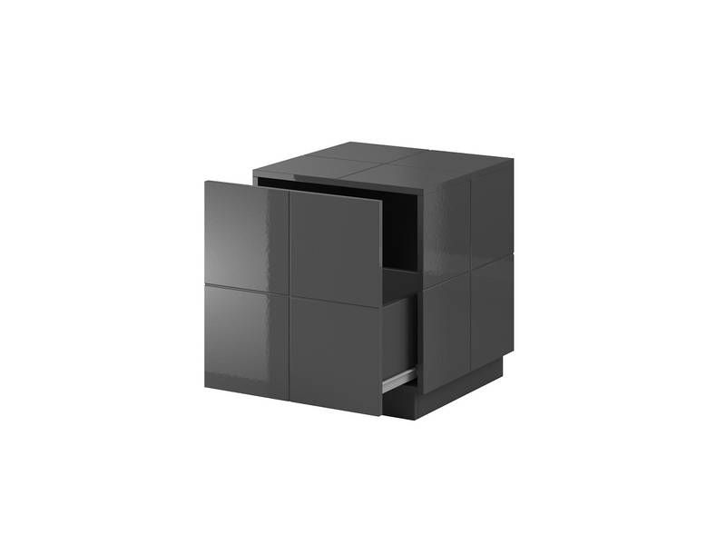 Set nočných stolíkov v lesku, graphite