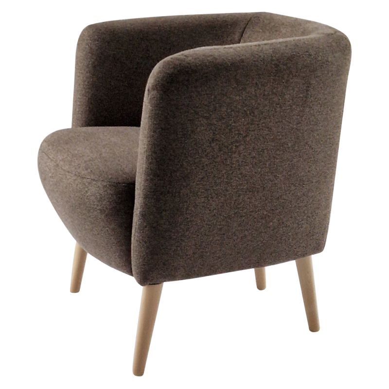 Dizajnové kreslo v prevedení hnedá-buk