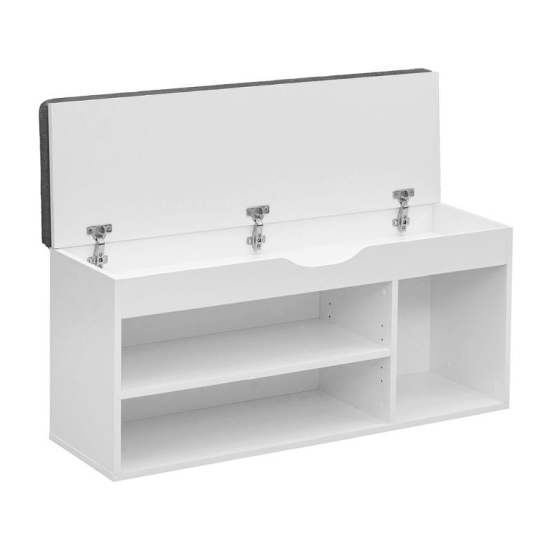 Botník s lavicou a zásuvkou, biela