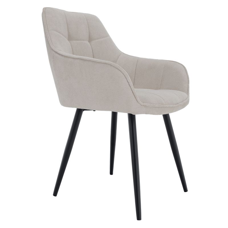 Dizajnové kreslo, béžová-čierna