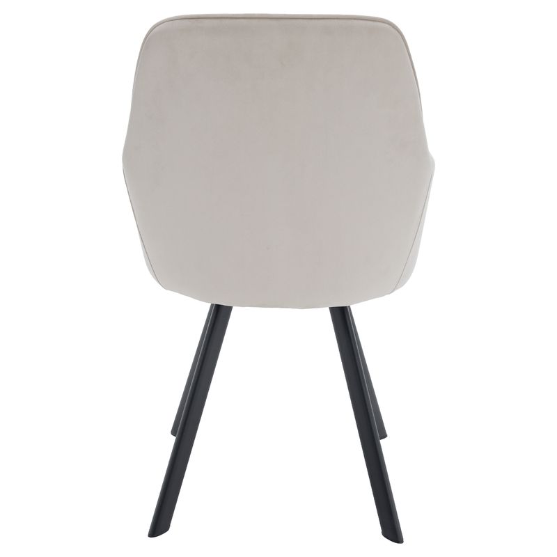 Štýlové dizajnové kreslo, béžovosivá Velvet látka