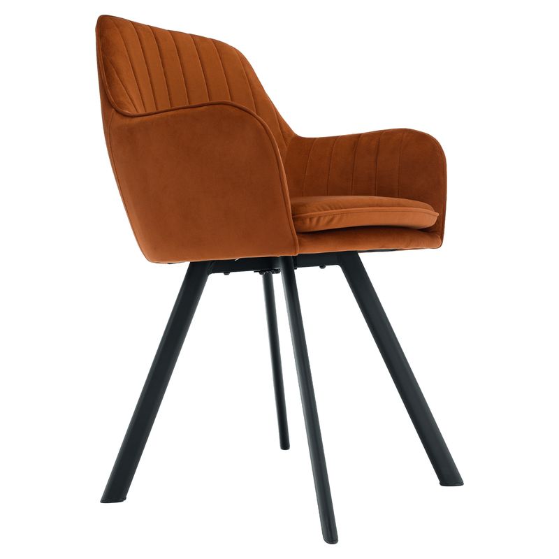 Štýlové dizajnové kreslo, terakota Velvet látka