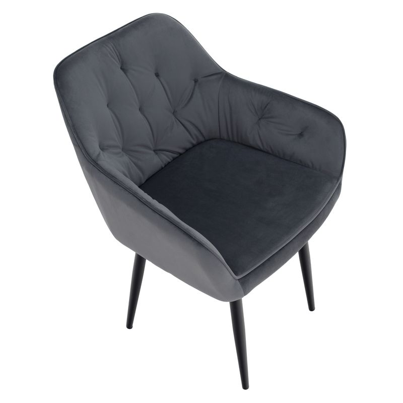 Dizajnové kreslo, sivá Velvet látka