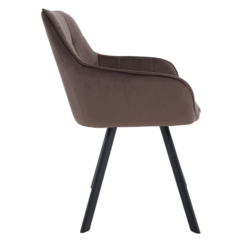 Štýlové kreslo v sivohnedej Taupe Velvet látke