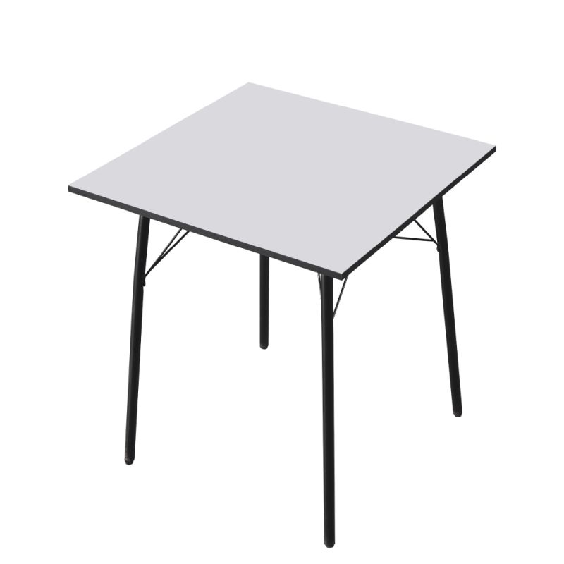 Jednoduchý a minimalistický jedálenský stôl, biela-čierna, 70 cm