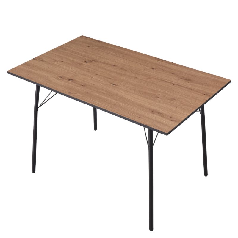 Jednoduchý a minimalistický jedálenský stôl, dub artisan-čierna, 120 cm