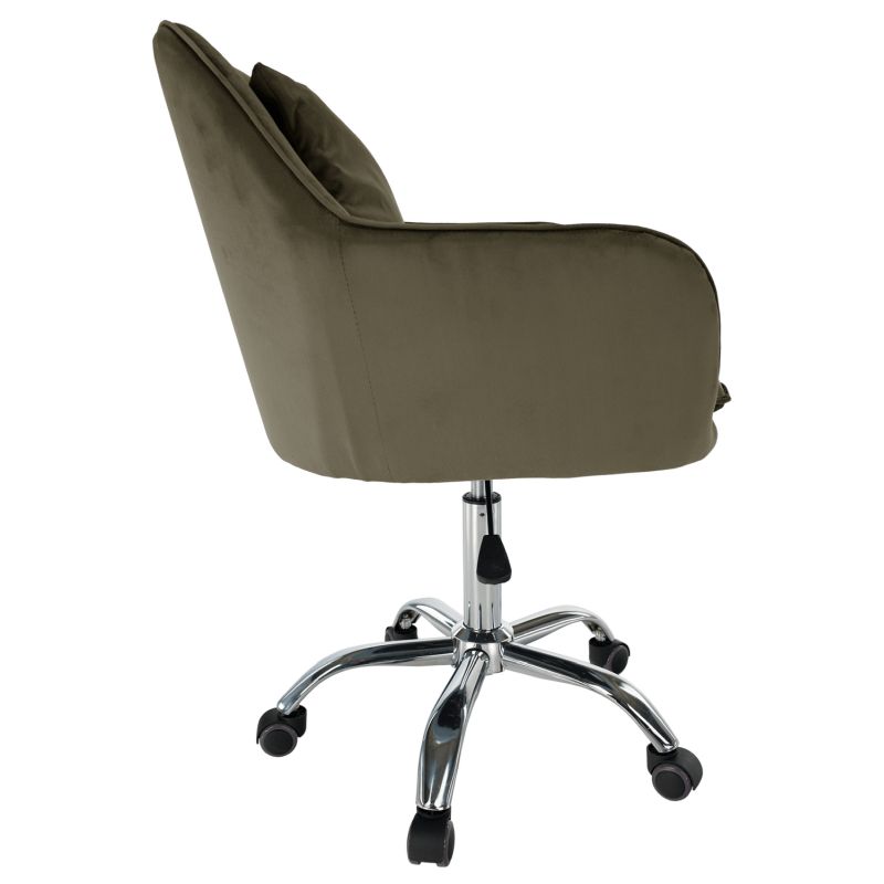 Štýlové a pohodlné kancelárske kreslo, sivohnedá Taupe Velvet látka