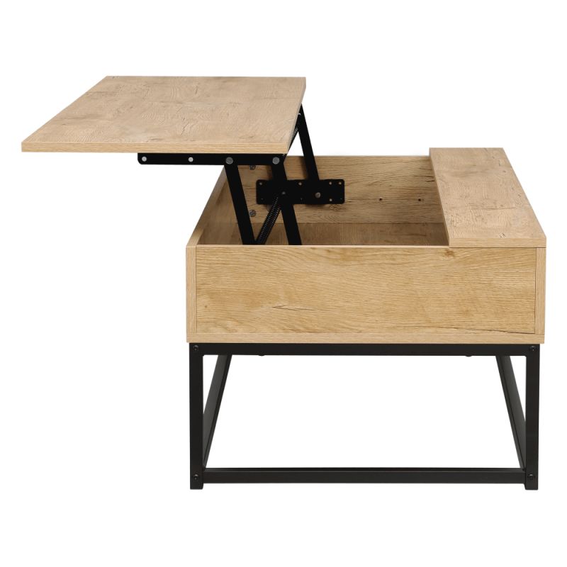 Výklopný konferenčný stolík, dub-čierna