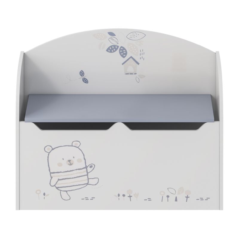 Truhlica na hračky s úložným priestorom, biela