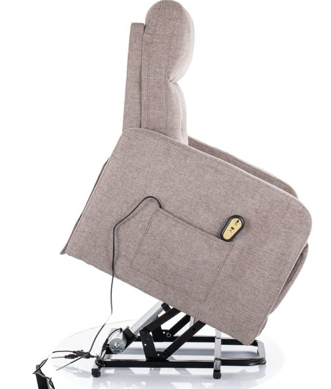 Elektrické elegantné polohovateľné kreslo, béžová brego 34