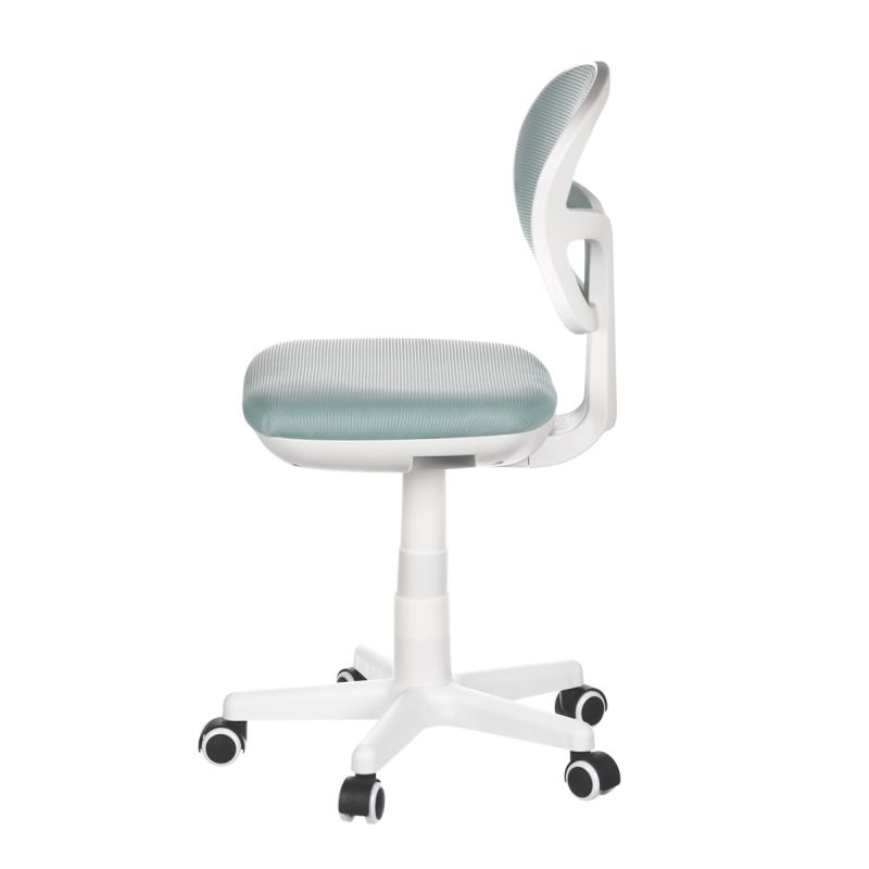 Detská stolička, modrá sieťovina, biely plastový kríž