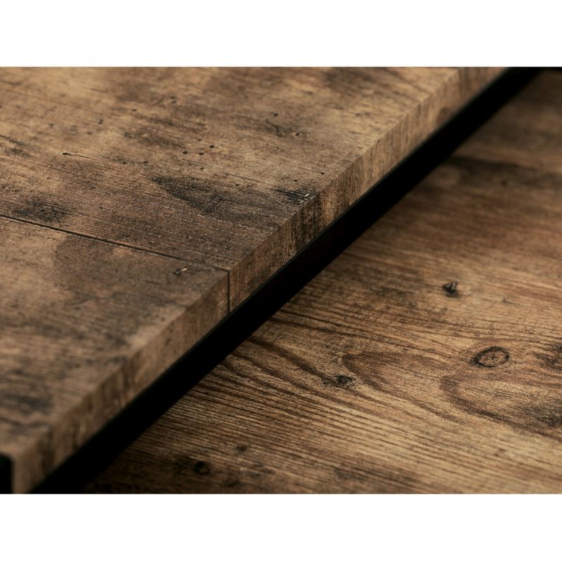 Set 3 ks odkladacích stolíkov, MDF, dekor staré drevo