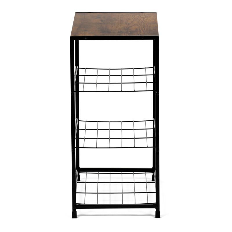 Botník, 3 police, MDF, dekor staré drevo