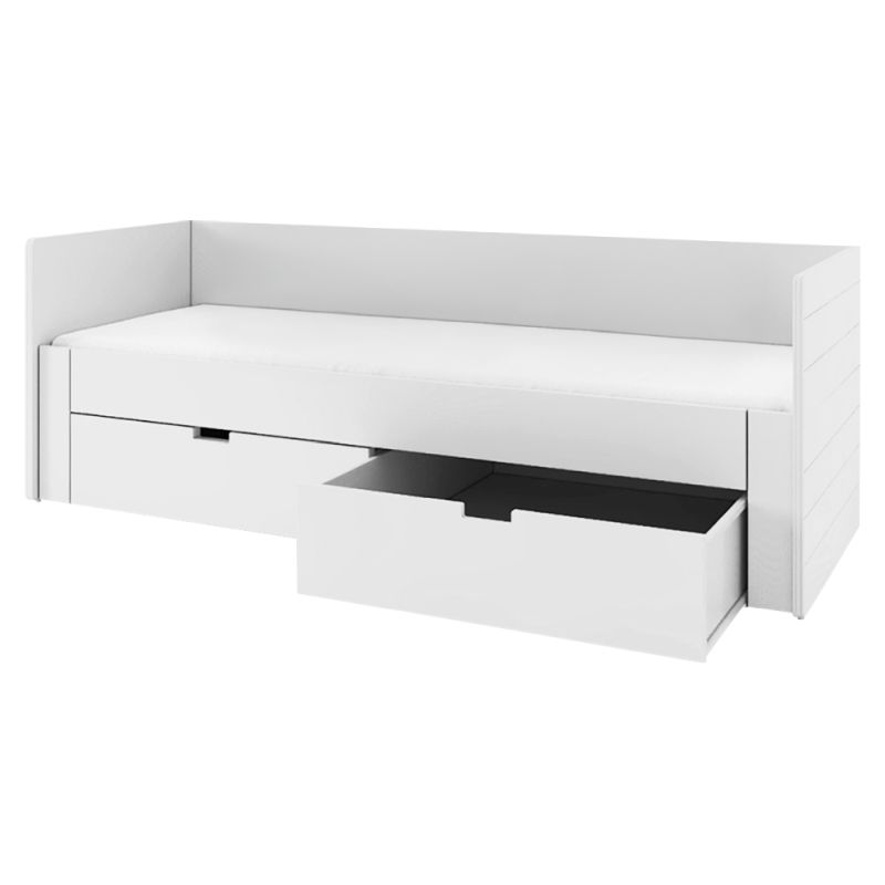 Rozkladacia posteľ s úložným priestorom, biela