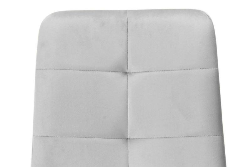 Štýlová jedálenská stolička s kovovými nohami, čierny mat/svetlo sivá bluvel 03