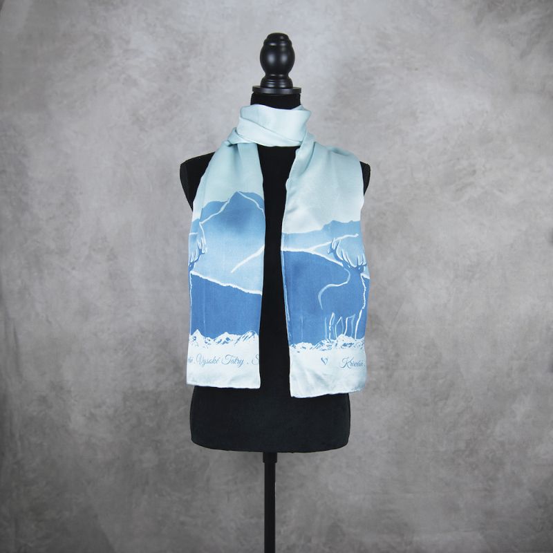 Hodvábny šál Vysoké Tatry - VYSOKÉ TATRY – KRIVÁŇ BLUE