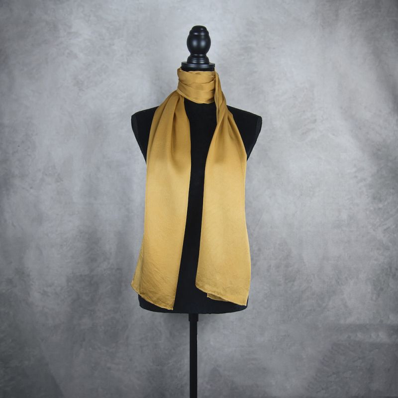 Hodvábny šál MEDENÝ, Vyrobený na Slovensku, 175 x 45cm