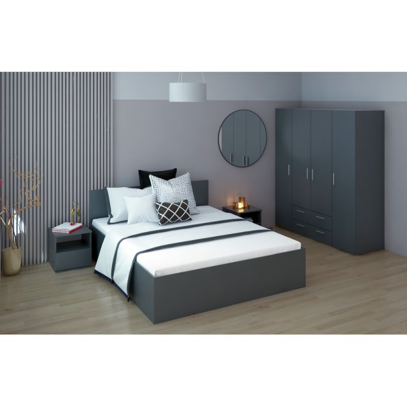 Malý elegantný nočný stolík, grafit