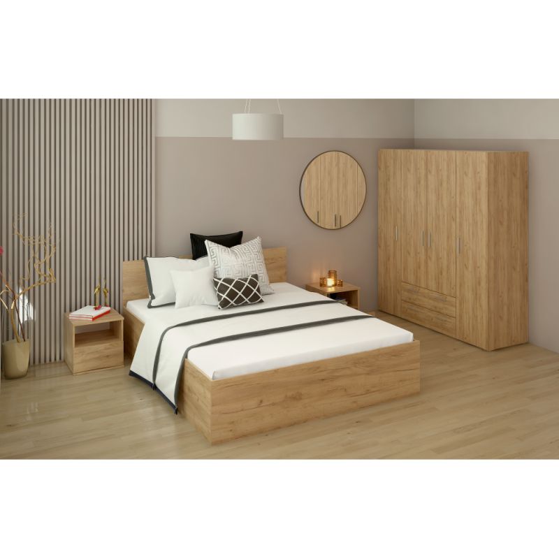 Malý elegantný nočný stolík, dub craft zlatý