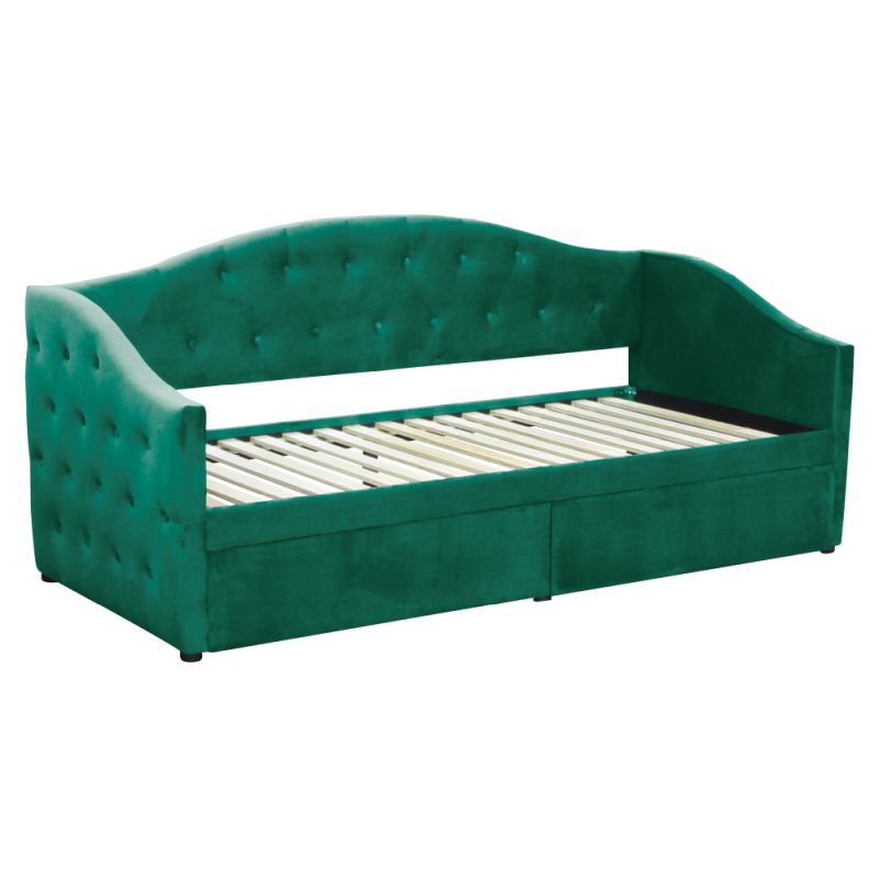 Čalúnená posteľ s úložným priestorom 90x200, zelená Velvet látka