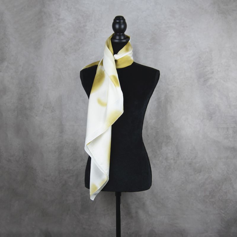 Hodvábna šatka KHAKI KRUH, 85 x 85cm