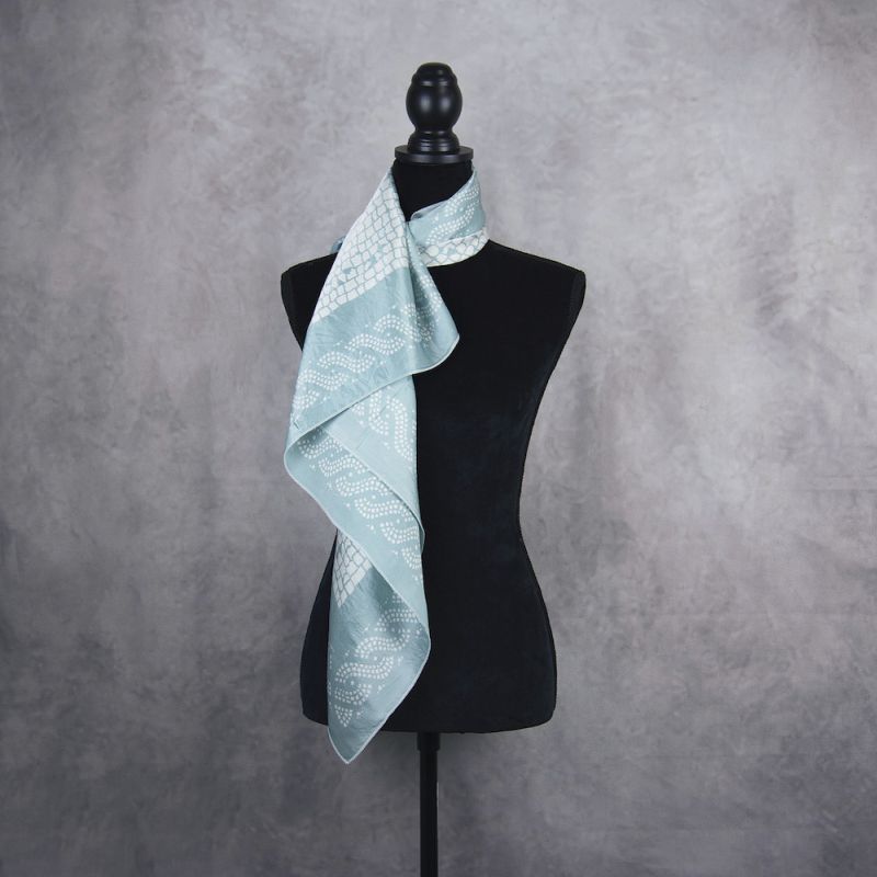 Hodvábna šatka TYRKYSOVÁ MEDÚZA, 85 x 85cm