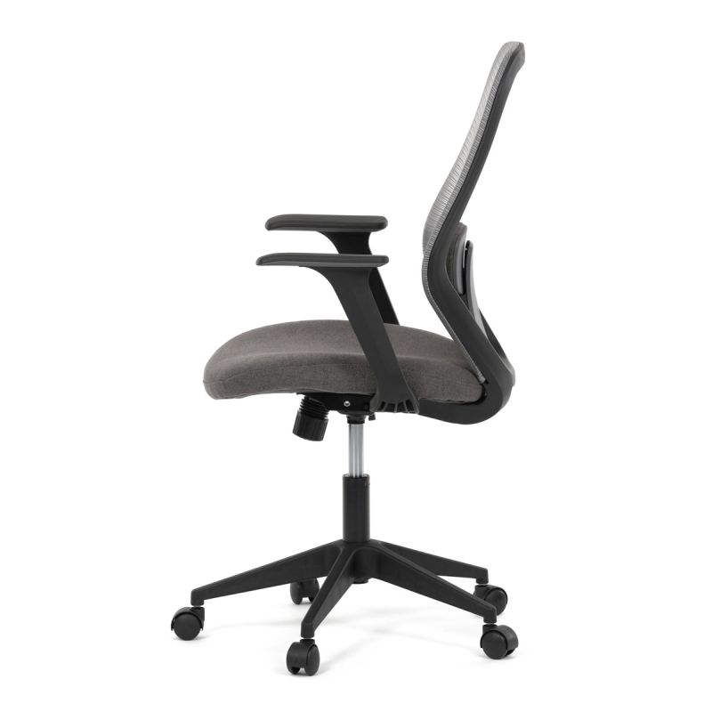 Moderná kancelárska stolička, látka sivá, hojdací mechanizmus