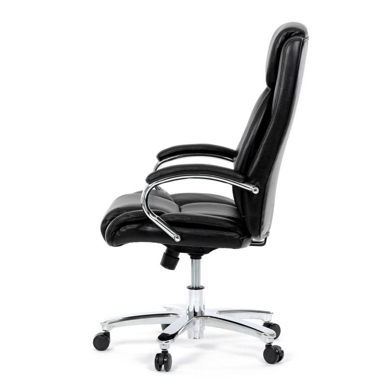 Elegantné kreslo kancelárske, čierna ekokoža