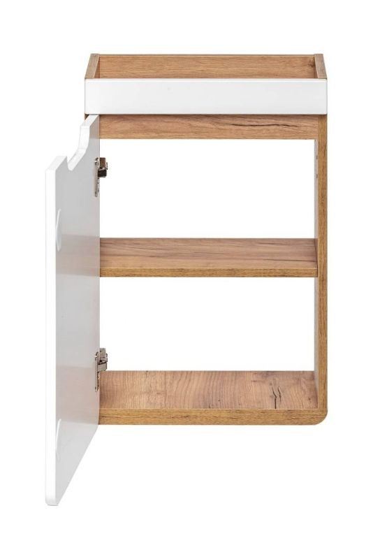 Kúpeľňová skrinka 826 dub craft zlatý/biely lesk