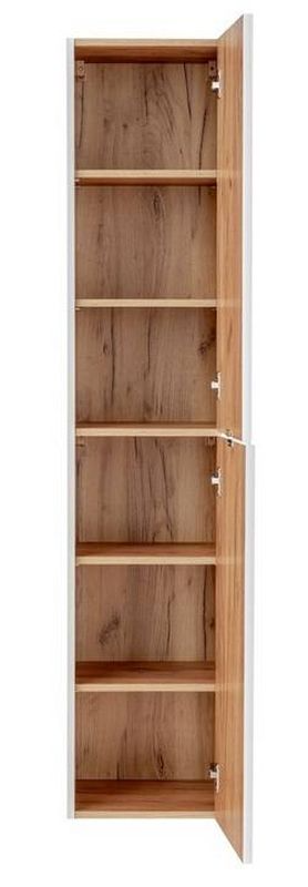 Kúpeľňová skrinka 800 dub craft/biela/biely lesk