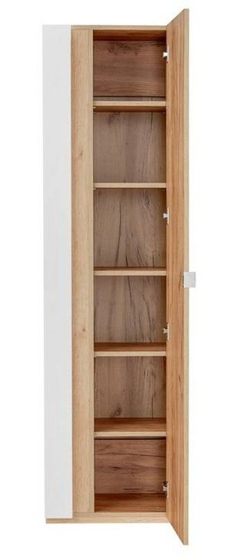 Kúpeľňová skrinka 803 dub craft/biela/biely lesk