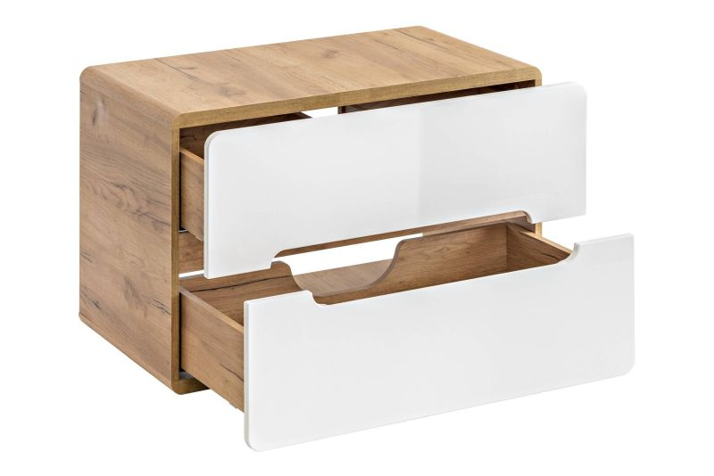 Kúpeľňová skrinka 829 dub artisan/čierny mat