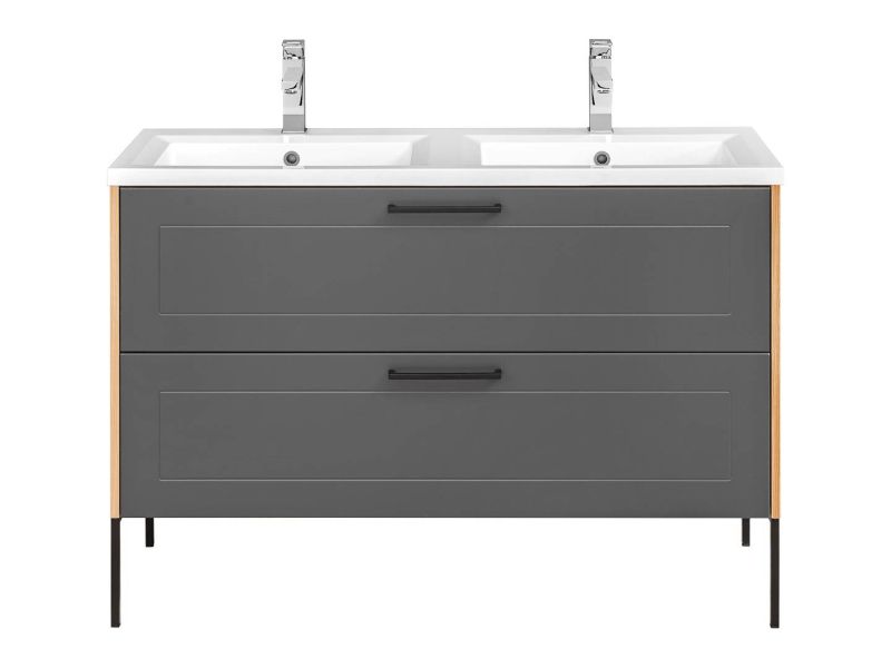 Skrinka do kúpeľne 854 graphite/artisan oak