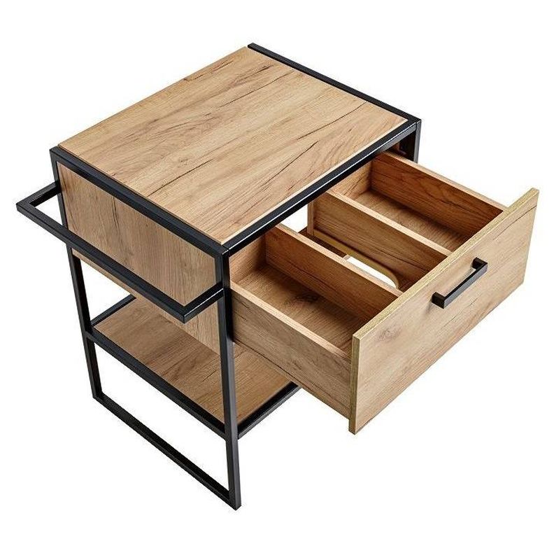 Skrinka do kúpeľne 825 dub craft zlatý/čierny mat