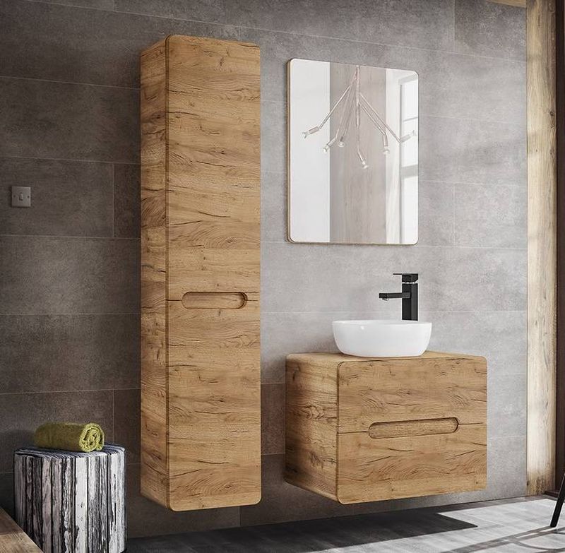 Skrinka do kúpeľne 829 dub craft zlatý