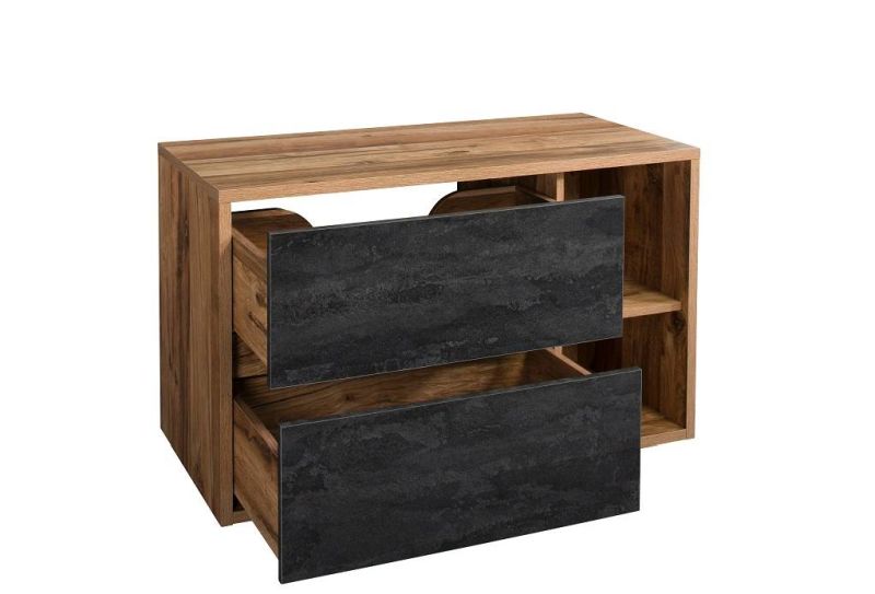 Skrinka do kúpeľne 824 tmavý betón/dub hunton