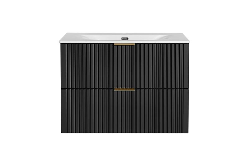 Skrinka do kúpeľne 82-80-B-2S čierny mat