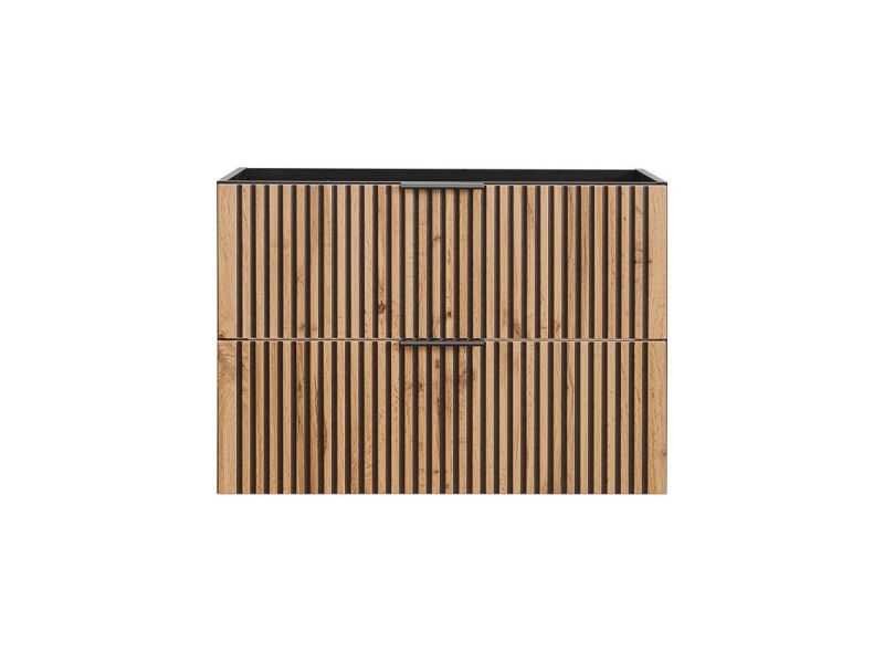 Skrinka do kúpeľne 82-80-D2S čierne-dub wotan