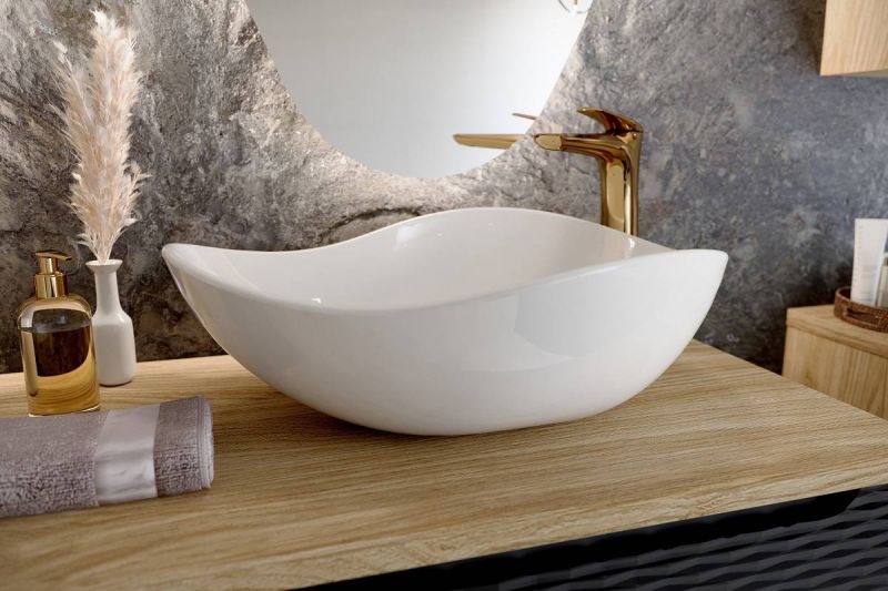 Umývadlo na dosku CLOUD FREE WHITE, biela